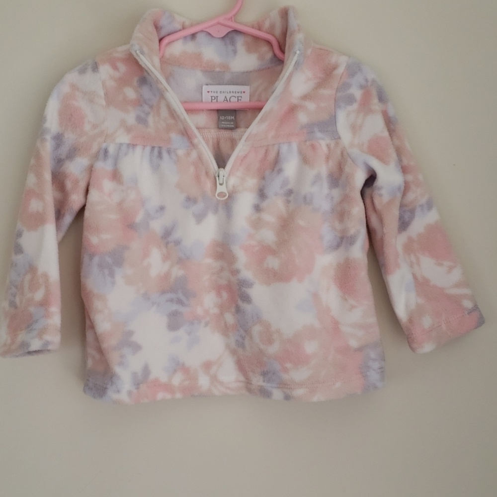 Fleece floral print top